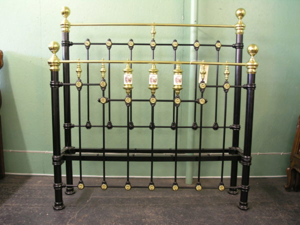 135cm Antique Brass & Iron Bedstead 5976B54
