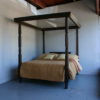 167cm Antique Mahogany Four Poster Bed