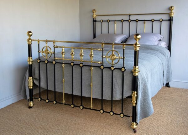 5ft6 Victorian Brass & Iron Bedstead – Ref. 9661B66
