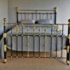 5ft6 Victorian Brass & Iron Bedstead – Ref. 9661B66 - Image 2