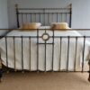 6ft Victorian  Brass & Iron Bedstead – Ref. 9723B72 - Image 2