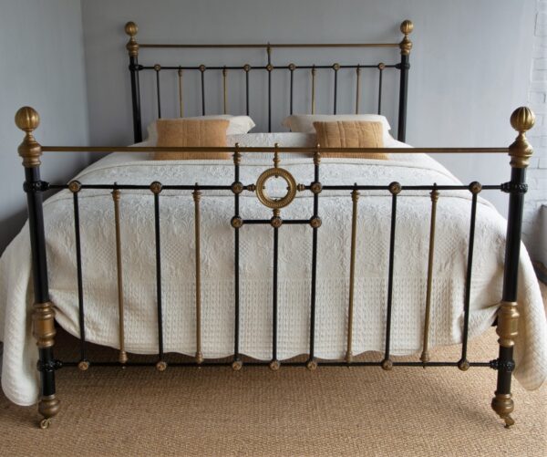 6ft Victorian  Brass & Iron Bedstead – Ref. 9723B72 - Image 2