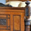 5ft Victorian Oak and Burr Walnut Bedstead – Ref. 96014W60 - Image 3
