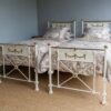 3ft Victorian Matched Pair of Brass & Iron Bedsteads – Ref. 9364B36PR