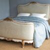 5ft Antique French Painted & Upholstered Bedstead – Ref. 96029W60