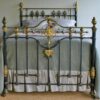 4ft6 Victorian Brass & Iron Bedstead – Ref. 95415B54 - Image 2