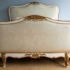 5ft Antique French Painted & Upholstered Bedstead – Ref. 96029W60 - Image 3