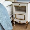 5ft Antique French Painted & Upholstered Bedstead – Ref. 96029W60 - Image 6