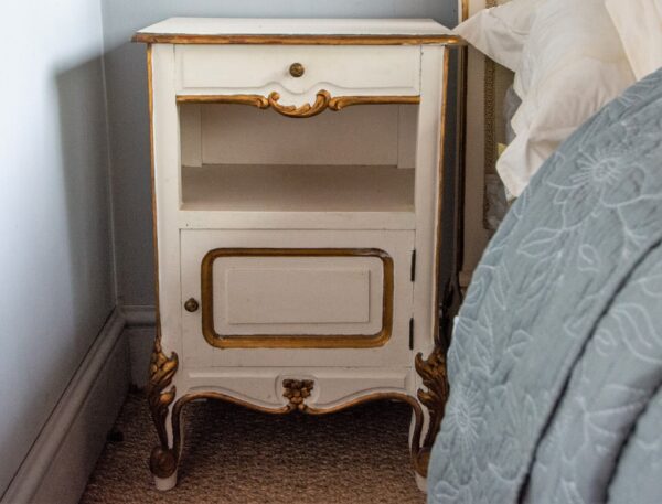 5ft Antique French Painted & Upholstered Bedstead – Ref. 96029W60 - Image 7