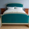 5ft Antique French Painted & Upholstered Bedstead – Ref. 9609WU60X75 - Image 2
