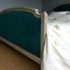 5ft Antique French Painted & Upholstered Bedstead – Ref. 9609WU60X75 - Image 5