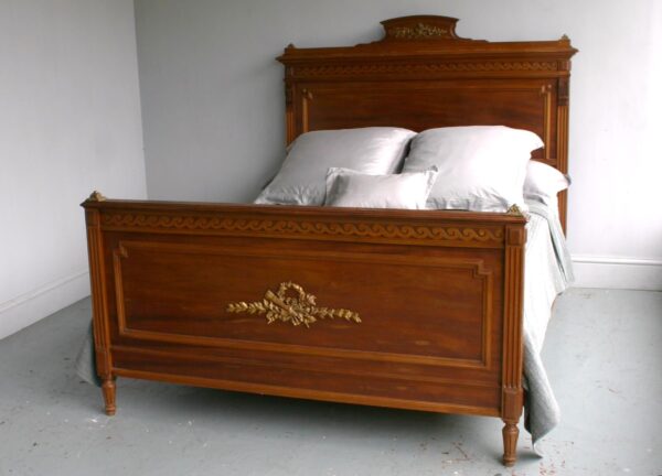 4ft6 Antique French Cherry Wood Bedstead – Ref. BA 9542W54