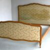 5ft Antique French Beech, Upholstered Bedstead – Ref. 9607WU60X75