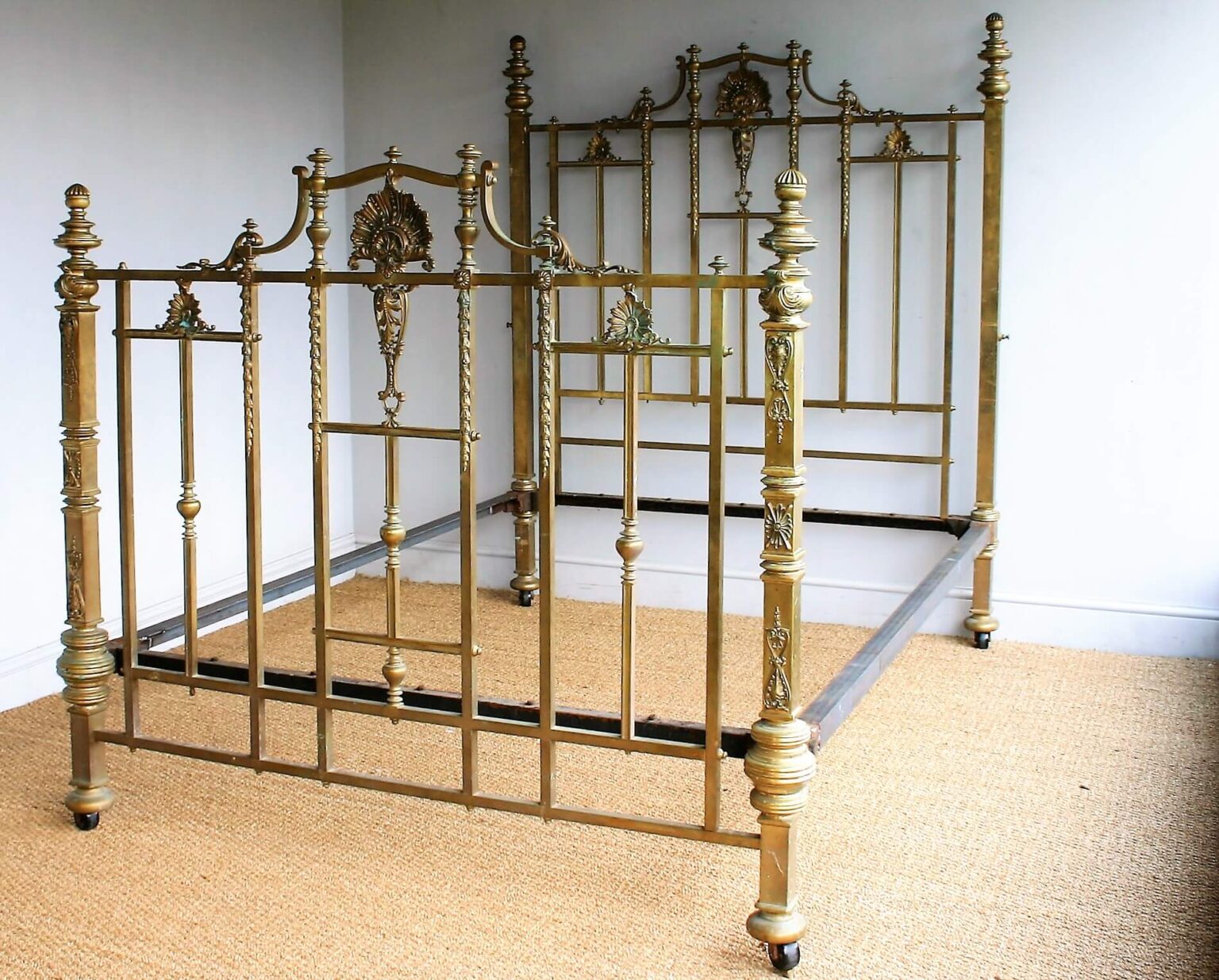 5ft Antique Victorian Brass Bedstead Ref. 96009A60 Bed Bazaar
