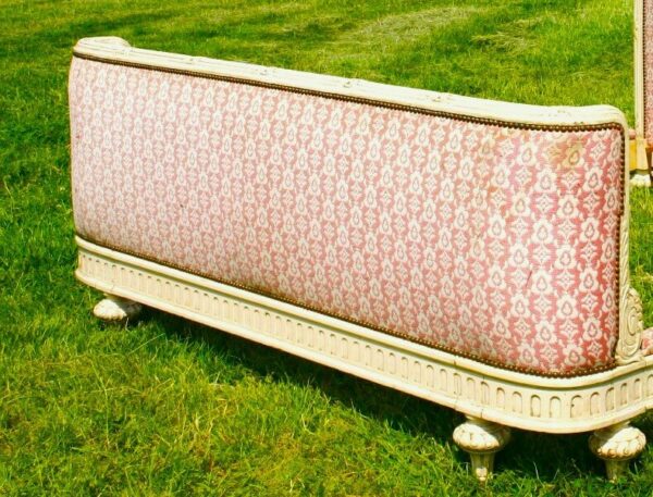 5ft Antique French Painted & Upholstered Bedstead – Ref. 5864W60 - Image 2