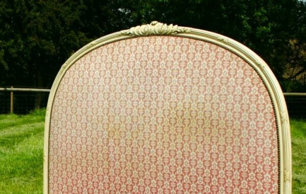 5ft Antique French Painted & Upholstered Bedstead – Ref. 5864W60 - Image 3