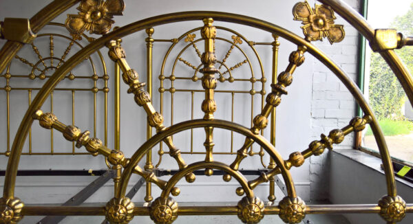 3ft Antique Victorian Matched Pair of All Brass Bedsteads – Ref.  6361A36PR - Image 3