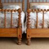 3ft Antique Victorian Matched Pair of Satin Wood Bedsteads – Ref. 93622W36P - Image 3