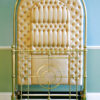 3ft6 Antique Victorian All Brass Half-tester Bedstead – Ref. BA 5314 A42