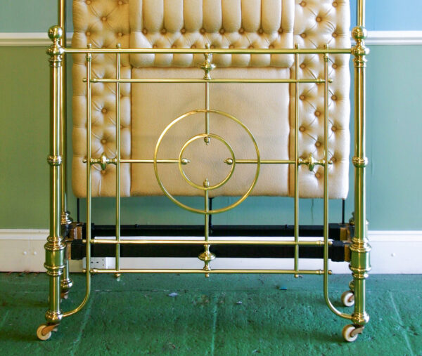 3ft6 Antique Victorian All Brass Half-tester Bedstead – Ref. BA 5314 A42 - Image 2