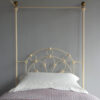 3ft Victorian Iron Four-poster Bedstead – Ref. 9365C36 - Image 4