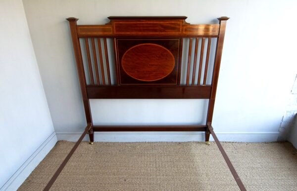 5ft Edwardian Mahogany & Inlaid Bedstead – Ref. 96033W60 - Image 10