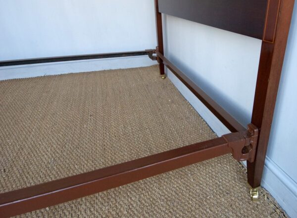 5ft Edwardian Mahogany & Inlaid Bedstead – Ref. 96033W60 - Image 11